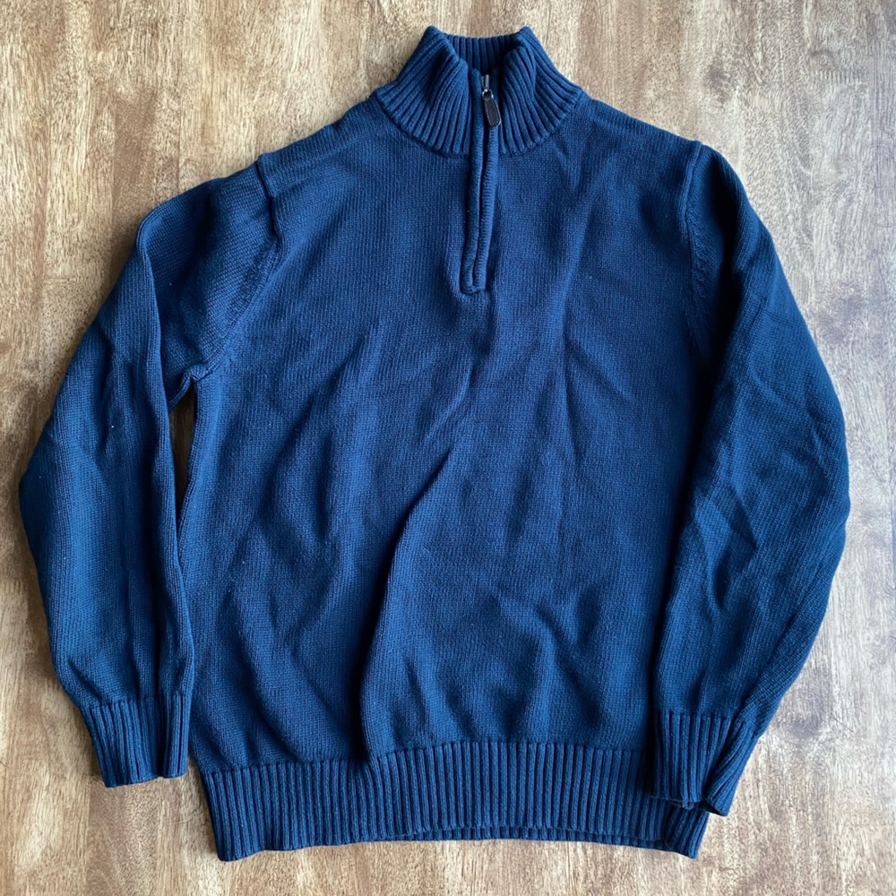 L. L. Bean Mens Quarter Zip Knit Pullover